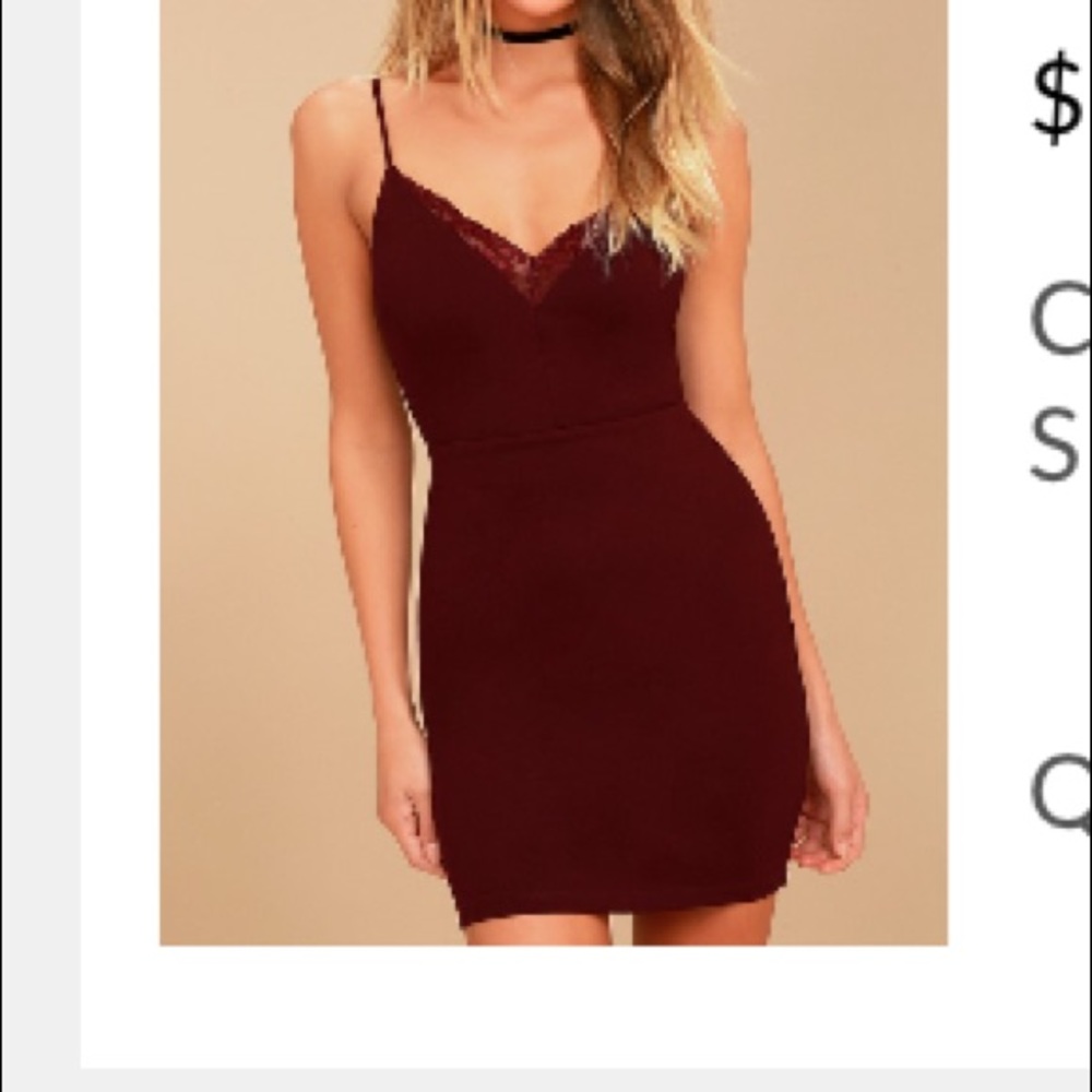 Burgundy Lulu’s Mini Dress